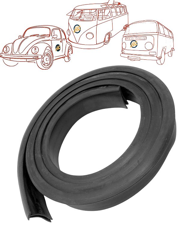 BORRACHA CURVA LARGA | KOMBI ATÉ 2014 | 59 ATÉ 96 | BRASILIA 73 ATÉ 82