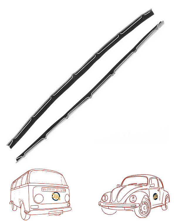 BORRACHA PESTANA INTERNA FLOCADA C/ ARAME DE FIXAÇÃO | KOMBI 76 ATÉ 14 | FUSCA 59 ATÉ 96