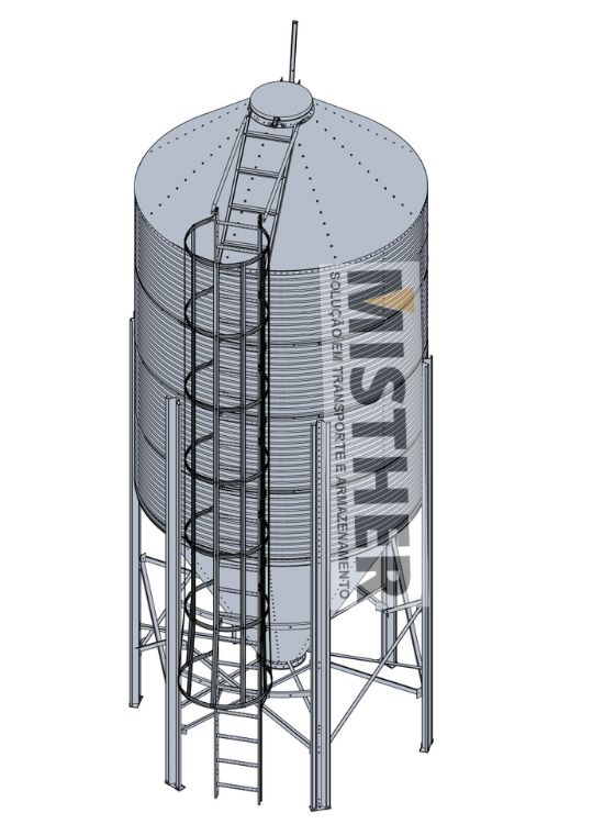 SILO METÁLICO ELEVADOR FUNDO CÔNICO  45 OU 60 GRAU