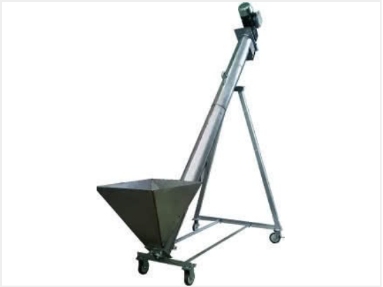 Rosca Transportador Aço Carbono Ø200 x 2500 C/ Motorredutor E suporte de inclinação