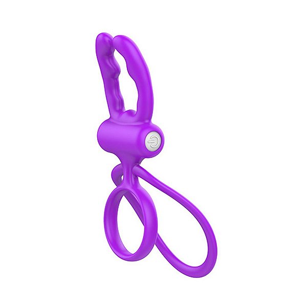 Anel Peniano Com Estimulador de Clitóris Vibração Única 12 X 3 Cm Roxo - Youvibe