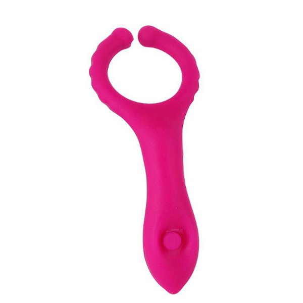 Anel Peniano Com Estimulador De Clitóris E Vibração Única Rosa - Youvibe