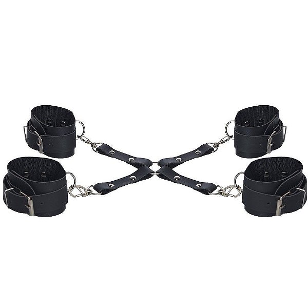 Algema Para Mãos  Pernas Couro Sintético BDSM - Dominatrixxx