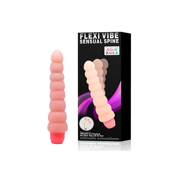 Vibrador Escalonado Cyberskin Vértebras Vibração Multivelocidade - FLEXI VIBE