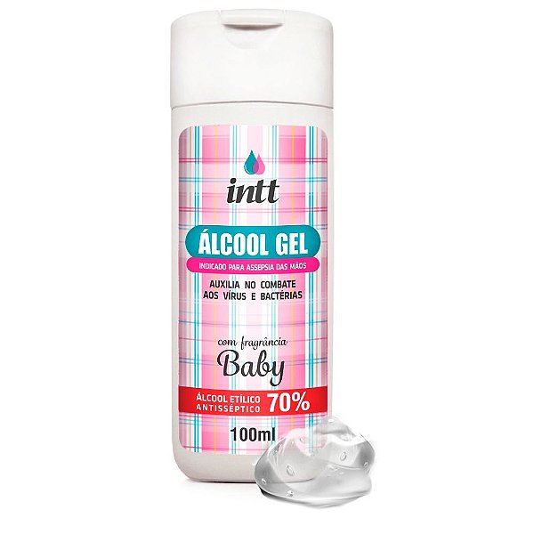 Álcool Gel Antisséptico 70% com Fragrância Baby 100 ML - INTT