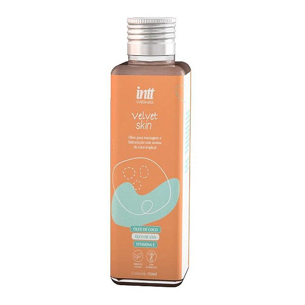 Velvet Skin Óleo Para Massagem Corporal Coco Tropical 130 Ml - Intt Wellness