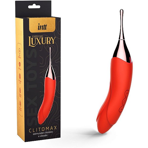 Vibrador Ponto G e De Clitóris 10 Modos De Vibração - Intt Especial Luxury Clitomax