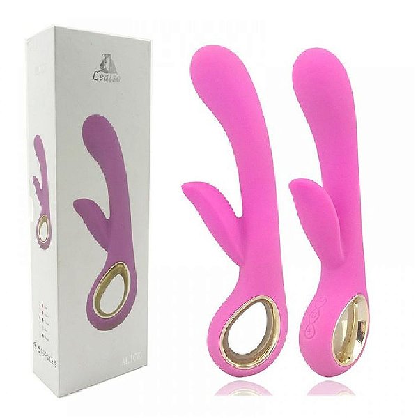 Vibrador Ponto G Recarregável em Silicone com 10 Modos de vibração Rosa - Lealso Alice