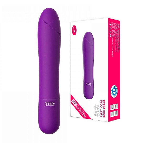 Mini Vibrador em Silicone Aveludado Com 5 Modos de Vibração Roxo - Lilo
