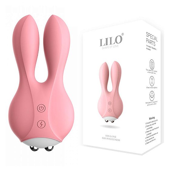 Vibrador Estimulador de Clitóris 10 Modos Vibração Rosa - LILO SHAPE OF LOVE