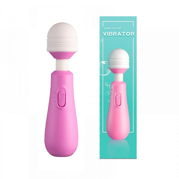 Massageador Corporal com 2 Modos de Vibração Cabeça Flexível Roxo 15 X 3 Cm