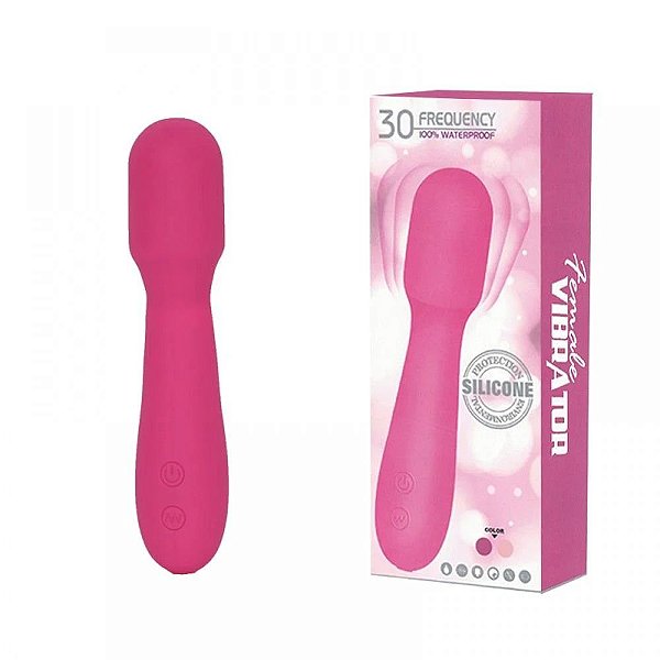 Massageador Recarregável em Silicone com 30 Modos de vibração 14,5 x 3 cm