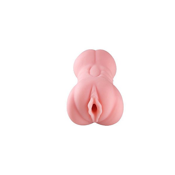 Masturbador Masculino Duplo Sexo Anal E Vaginal Com Textura Estimulante Em Silicone 14 X 6 Cm