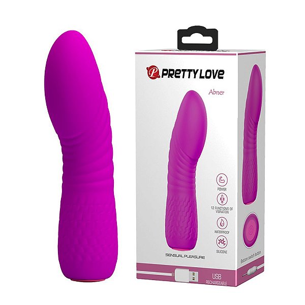 Vibrador Ponto G Recarregável com 12 Modos de Vibração Roxo - Pretty Love Abner