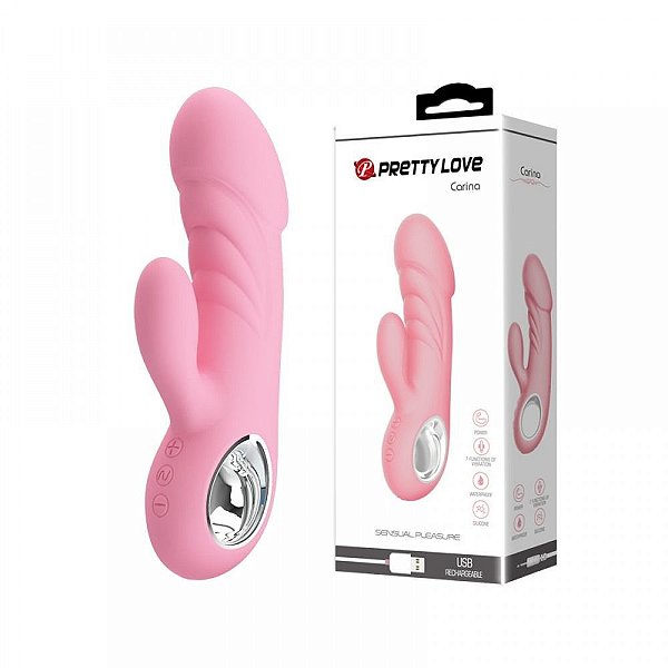 Vibrador Ponto G 7 Modos Vibração 5 Intensidades Rosa - Pretty Love Carina