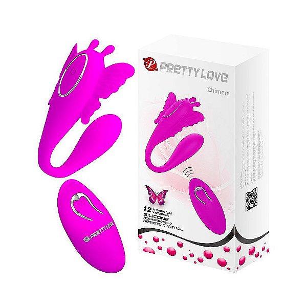 Vibrador Casal Em Silicone Com 12 Vibração - Pretty Love Chimera