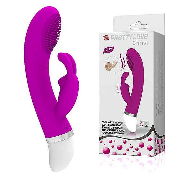 Vibrador Ponto G e Clitóris com 7 Modos de Vibração Rosa - Pretty Love Christ