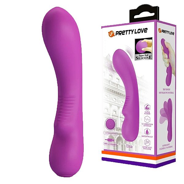 Vibrador Ponto G Recarregável E 12 Modos de Vibração - Pretty Love Elsa