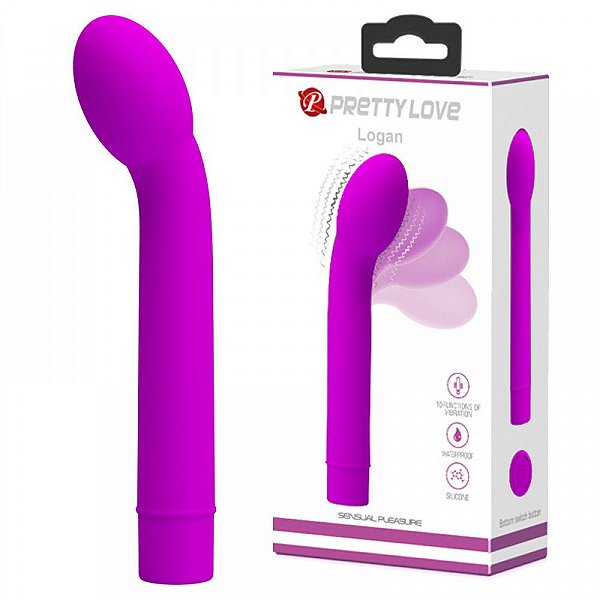 Vibrador Ponto G Em Silicone Com Ponta Vertebrada E Vibração - Pretty Love Logan