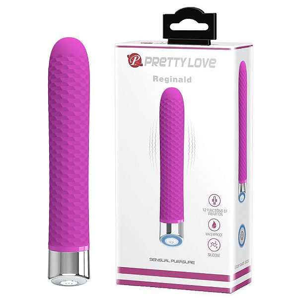 Vibrador Personal com 12 Modos de Vibração e Textura de Saliências - Pretty Love Reginald