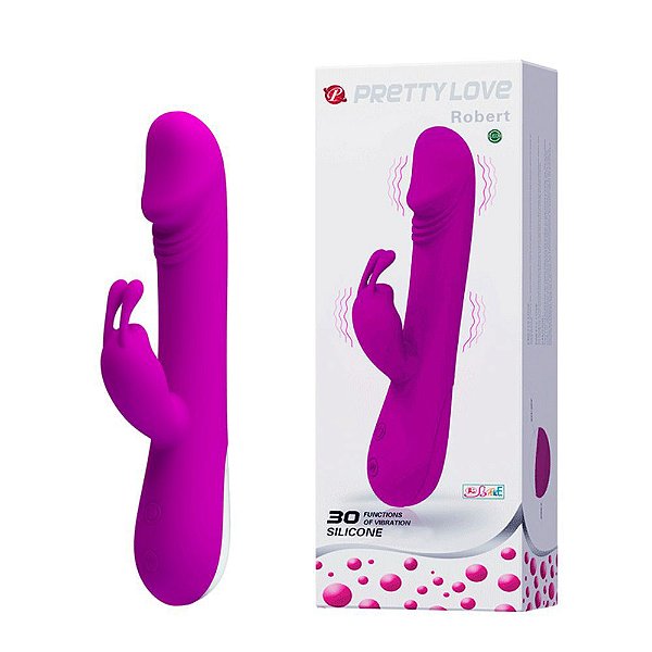 Vibrador Ponto G e Clitóris Com 30 Modos Vibração - Pretty Love Robert