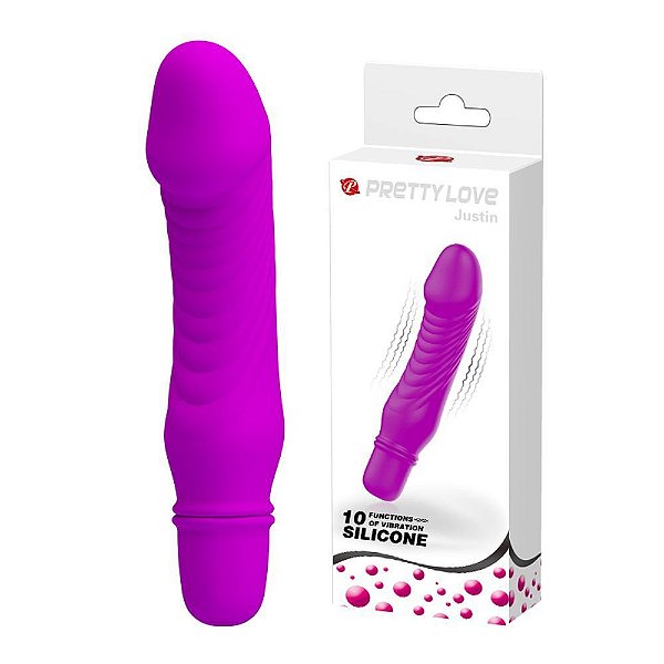 Mini Vibrador Formato De Pênis 10 Modos De Vibração - PRETTY LOVE STEV