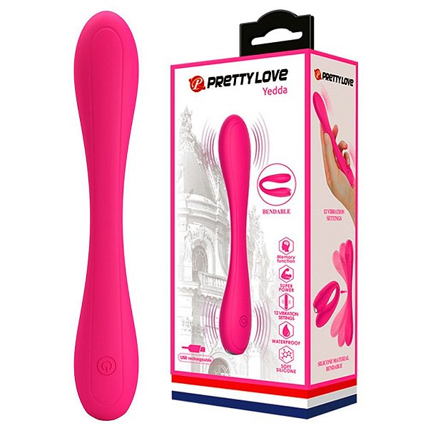 Vibrador Ponto G e Clitóris 12 Modos de Vibração - Pretty Love Yedda