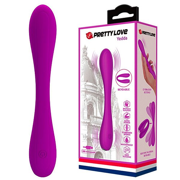 Vibrador Ponto G e Clitóris 12 Modos de Vibração - Pretty Love Yedda