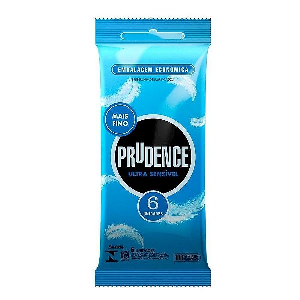 Preservativo Extra Fino Contém 6 Unidades - Prudence Ultra Sensível