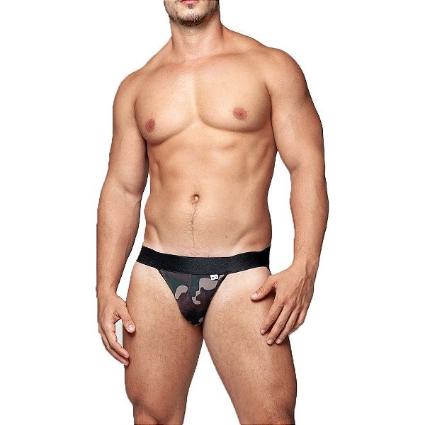Cueca Jockstrap Tapa Sexo Camuflada - Sd Clothing