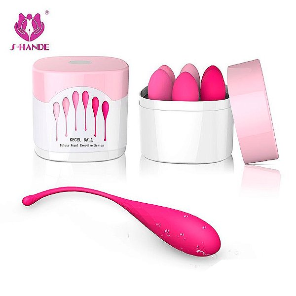Kit de Pompoarismo Kegel Balls em Silicone 6 Pesos Rosa -  S-Hande Egg