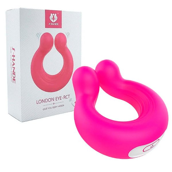 Vibrador Casal Multifunção 9 Modos De Vibração Rosa - S-hande London Eye-RCT