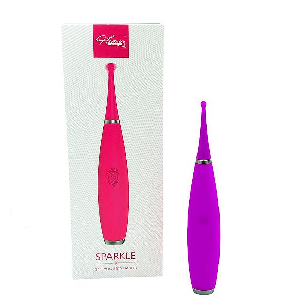 Vibrador Potente Estimulador de Clitóris Silicone Roxo - S-Hande Sparkle