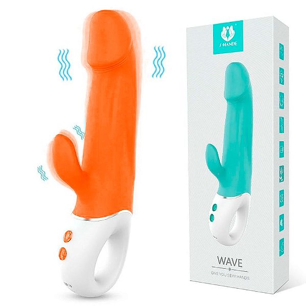 Vibrador Ponto G E Clitóris Em Silicone Com 9 Modos de Vibração - S-Hande Wave