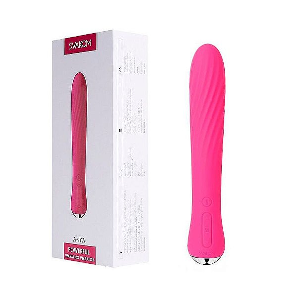 Vibrador Personal Com Auto Aquecimento E 5 Modos De VIbração Rosa - Svakom Anya