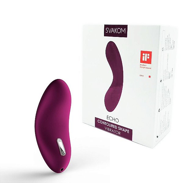 Vibrador Ponto G Recarregável 5 Modos de Vibração Roxo - Svakom Echo