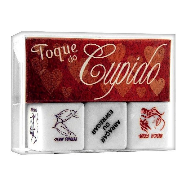 Jogo com 3 Dados Eróticos - Toque do Cupido Diversão ao Cubo