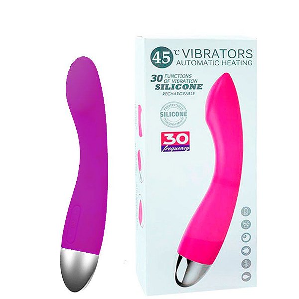 Vibrador Massageador Silicone 30 modos Vibração - Vibrators Automatic Heating