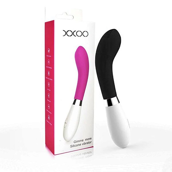 Vibrador Estimulador De Ponto G Em Silicone Com 10 Modos De Vibração Preto - XXOO