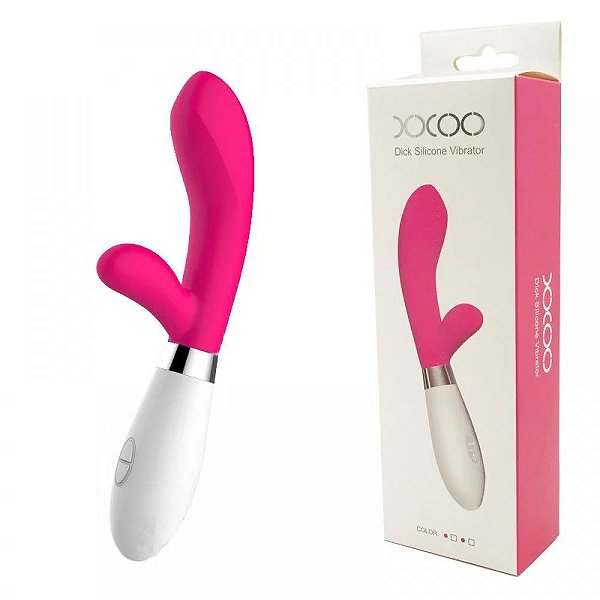 Vibrador Ponto G E Clitóris Flexível  com 10 Modos de Vibração Rosa - XXOO