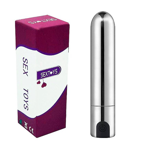 Cápsula Vibratória com 10 Modos de Vibração Cromado - Youvibe Power Bullet