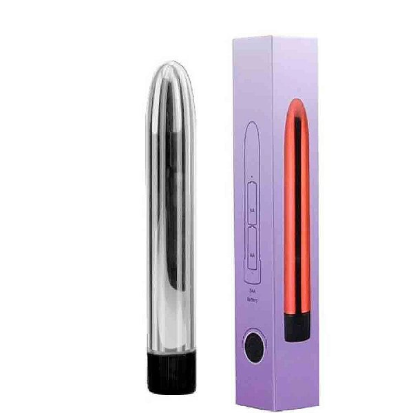 Vibrador Liso Metálico com Vibração Multivelocidade Cromado - Youvibe