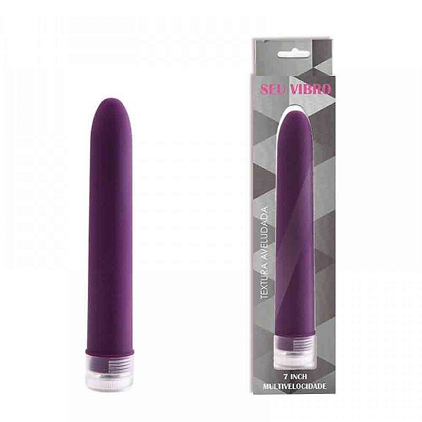 Vibrador Personal com Textura Aveludada 17 cm Top - Roxo