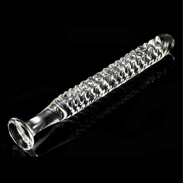 Plug Anal de Vidro Com Textura Massageadora