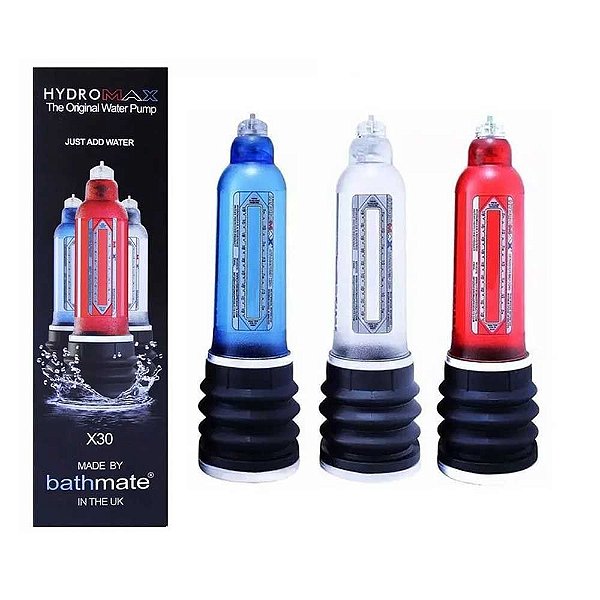 Bomba Peniana Sucção Manual E Pressão Por Água - Bathmate Hydromax X30