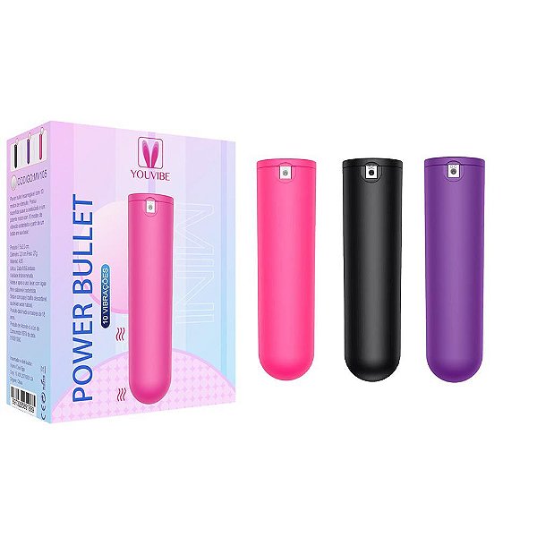 Cápsula Vibratória Recarregável Com 10 Modos de Vibração - Power Bullet Youvibe