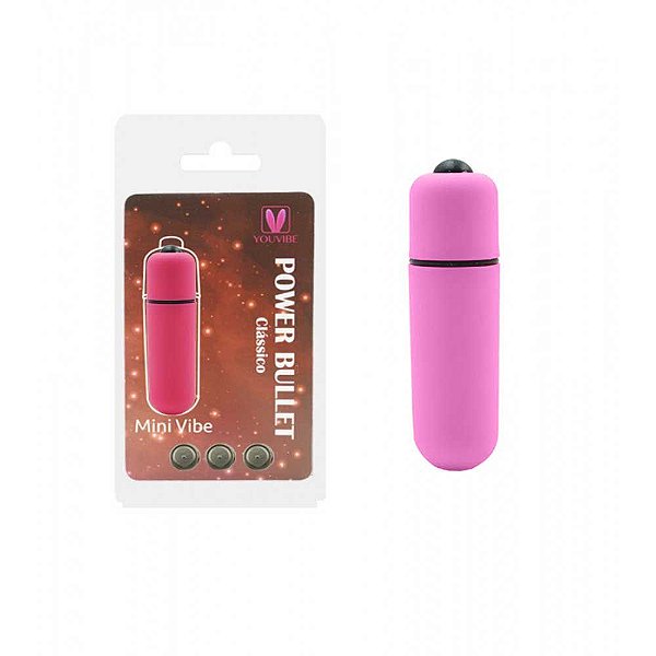 Cápsula Vibratória Com Vibração Única Rosa Claro - Bullet Vibrating Massager