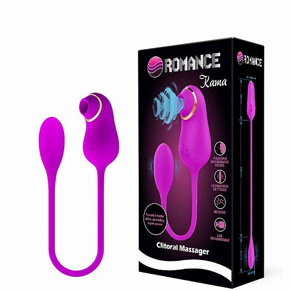 Vibrador Estimulador de Clitóris Sucção Por Ondas de Pressão - Romance Kama