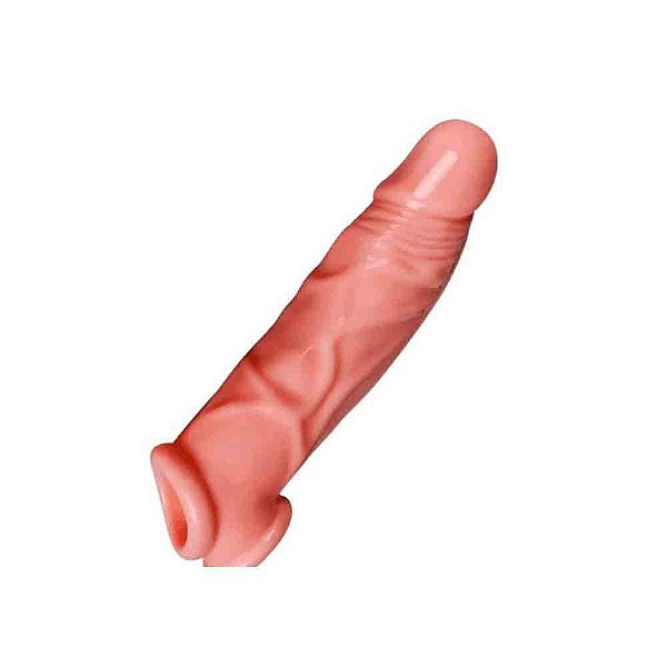 Capa Peniana Com Veias Em Silicone 17 x 3,8 Cm - Me Ame Sex Toys