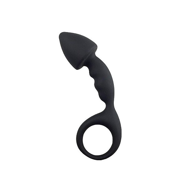 Plug Anal  Estimulador de Próstata Períneo  Flexível com Alça de Segurança Silicone